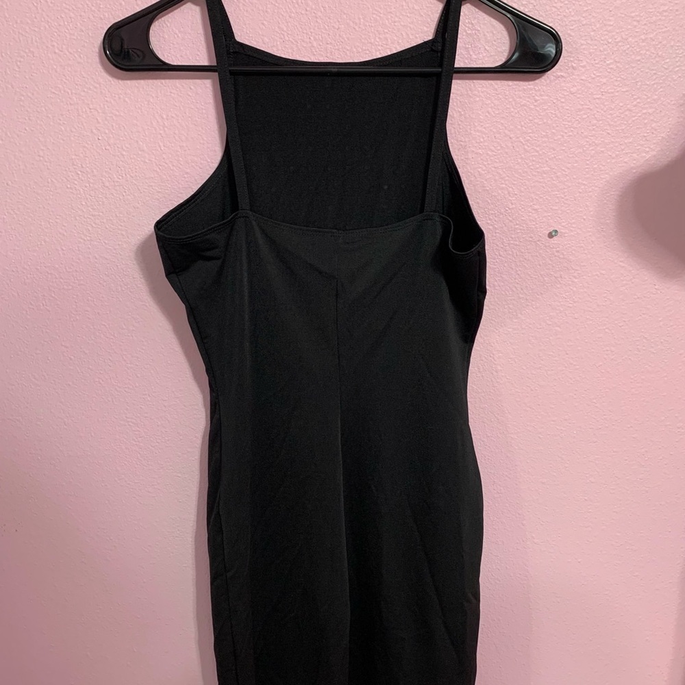 VTG Black Studded Mini Bodycon Dress S - Picture 3 of 6